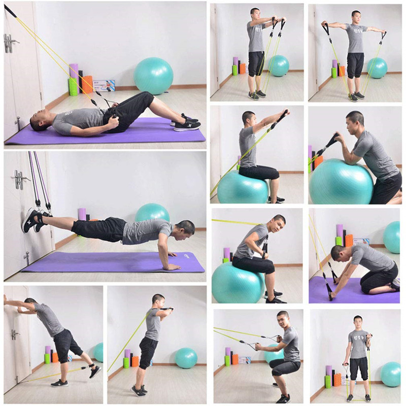 11PcsResistanceBandsSetPracticalElasticTrainingRopeForYogaPilatesWorkoutFitnessResistanceBandYogaPul-1642849-2