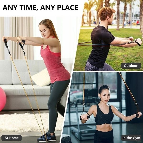 11pcsResistanceBandsElasticRopeWeightLosingFitnessExerciseTools-1680169-2