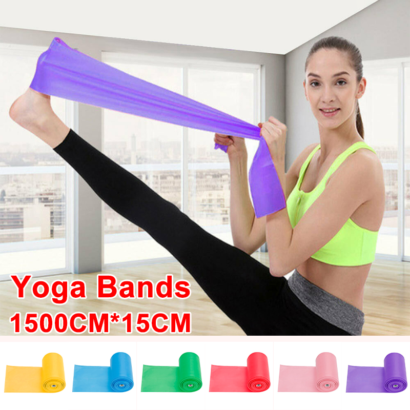 15M15CMGYMExercisePilatesFitnessAerobicsStretchResistanceYogaBandsBelt-1617024-1