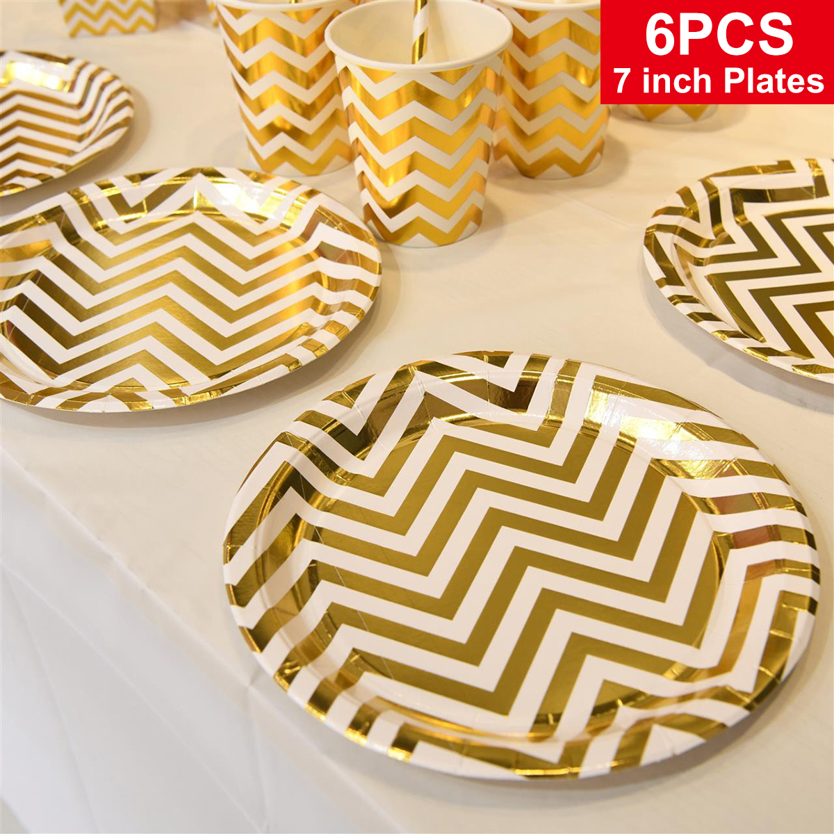 GoldStripeSeriesDisposableTablewareSetsPaperPlatesforPartyPartyBirthdayWeddingDecoration-1764923-5