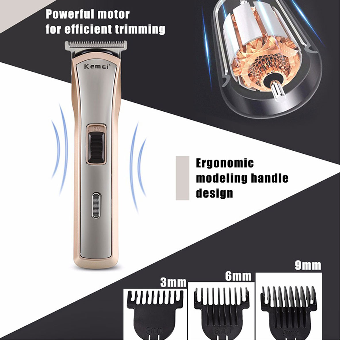 KemeiKM-418RechargeablePrecisionHairClipperHairClipperPushClipperHairdresser-1996450-4