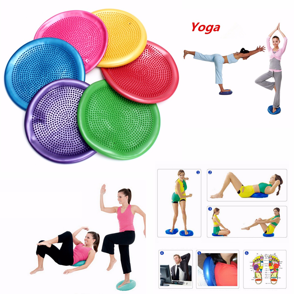 YogaExercisePilatesTriggerMassageBalanceCushionGymFitnessBallThickeningRiot-1145433-5