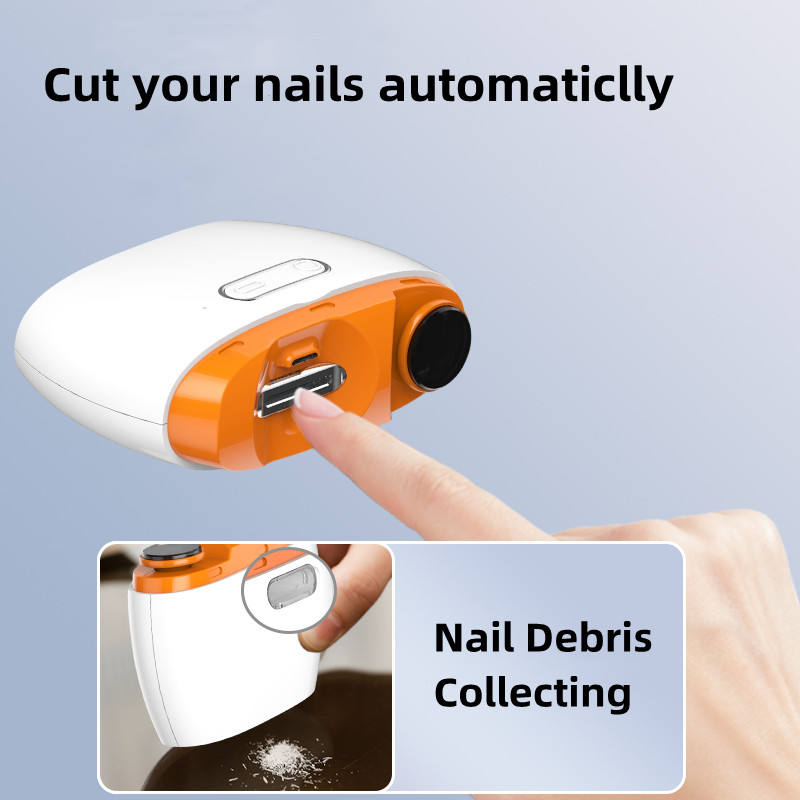 2-in-1USBRechargeableElectricNailCutterandPolisherLightweightandPortableABSMaterialNailTrimmerSuitab-2014218-4