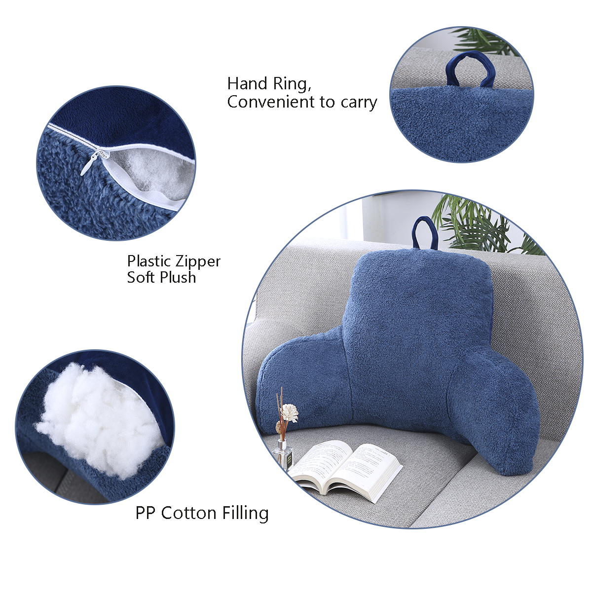 2362inchPPCottonFillingBackrestPillowBedCushionSupportReadingBackRestArmsChairForHomeSofaOffice-1812076-4