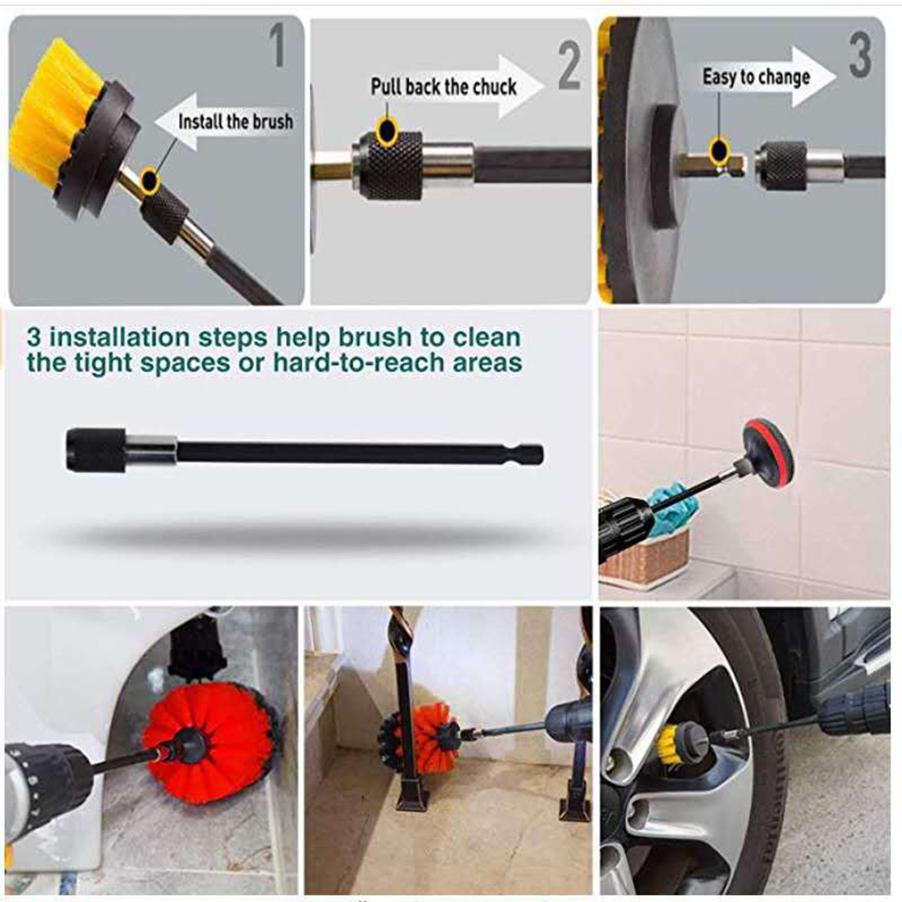 7pcsetAttachableElectricDrillBrushesScouringPadForCleaningFlooringBrickPoolTileCeramicMarbleGroutBat-1983428-5