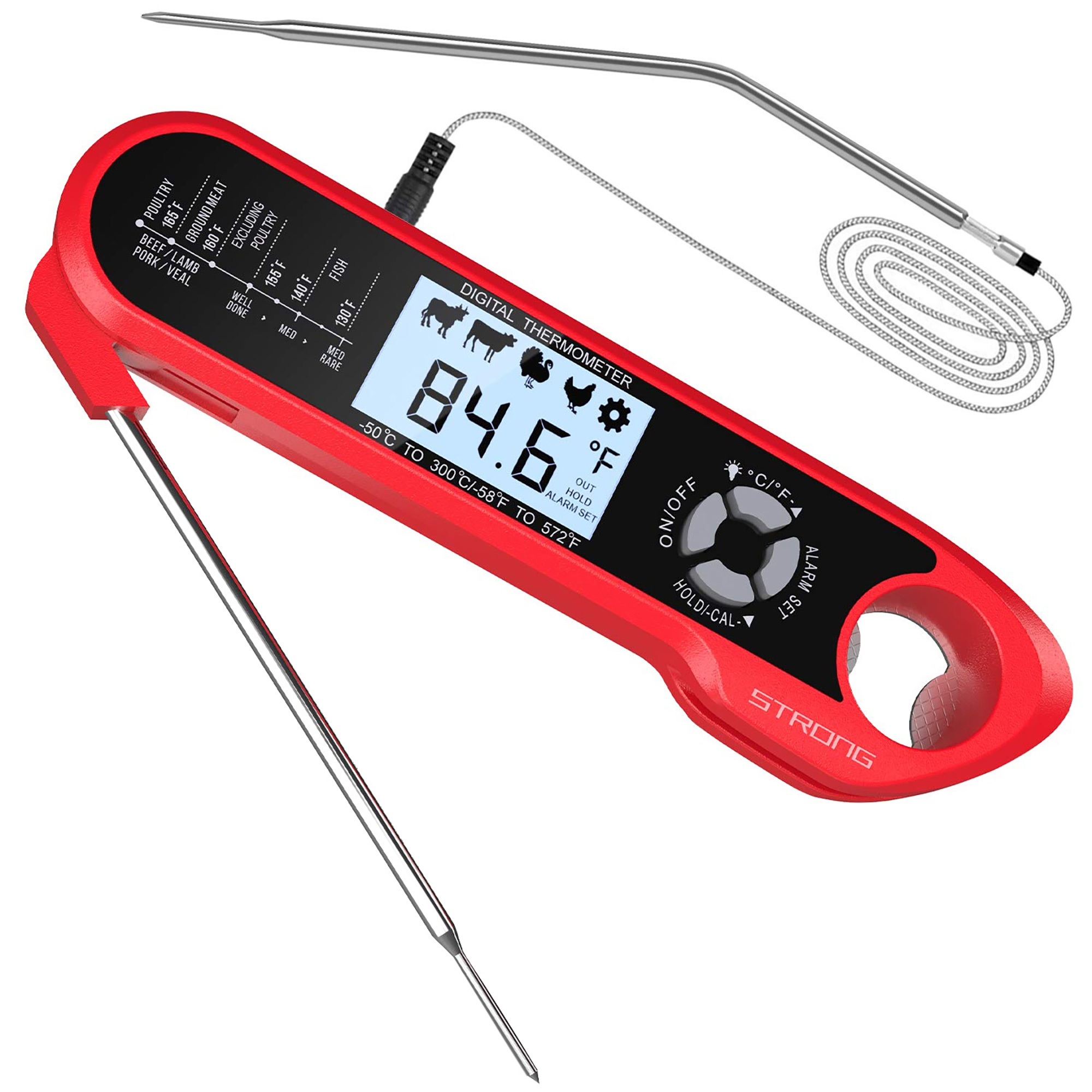 AGSIVODualProbesFastInstantReadDigitalFoodMeatThermometerWaterproofForBBQKitchenCookingGrilling-2002100-1