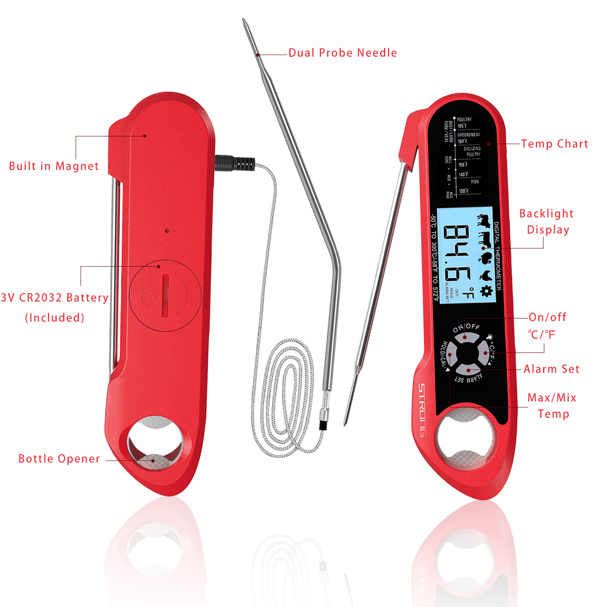 AGSIVODualProbesFastInstantReadDigitalFoodMeatThermometerWaterproofForBBQKitchenCookingGrilling-2002100-8