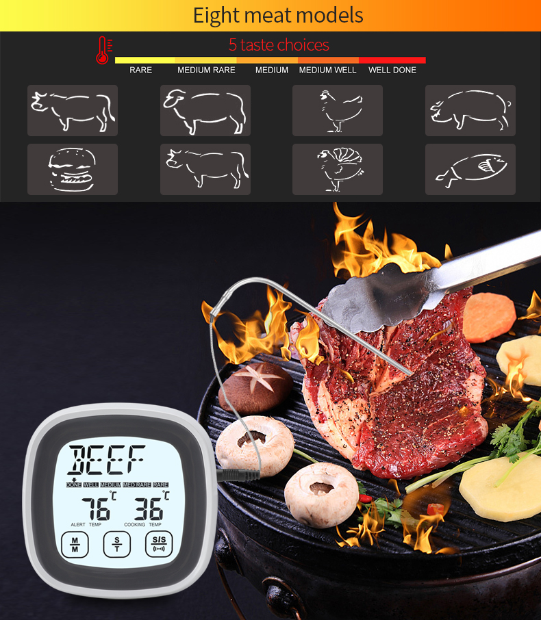 AGSIVOTS-BN53TouchScreenDigitalMeatFoodThermometerInstantReadFoodThermometerTimerAlarmforCookingGril-1989937-3