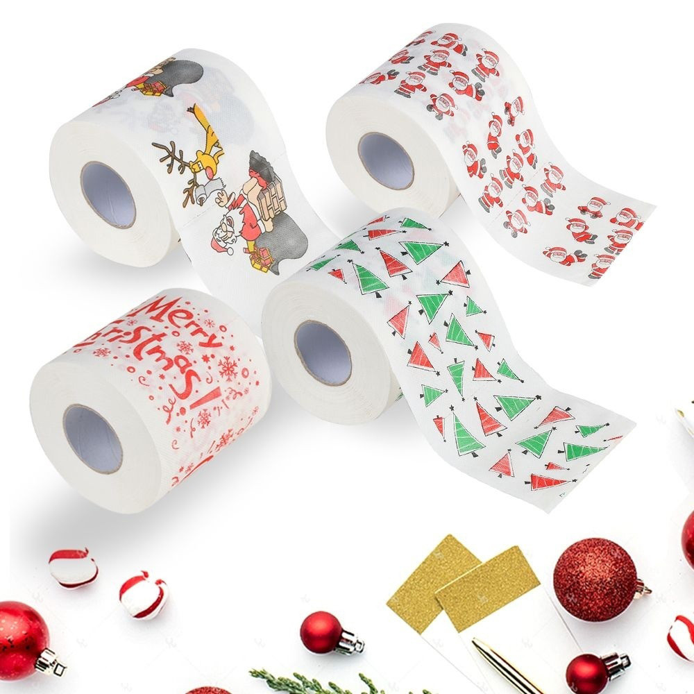 BathPaperChristmasPrintedHomeSantaClausBathToiletRollPaperChristmaXmasDecorTissue170LeavesToiletPape-1652253-1