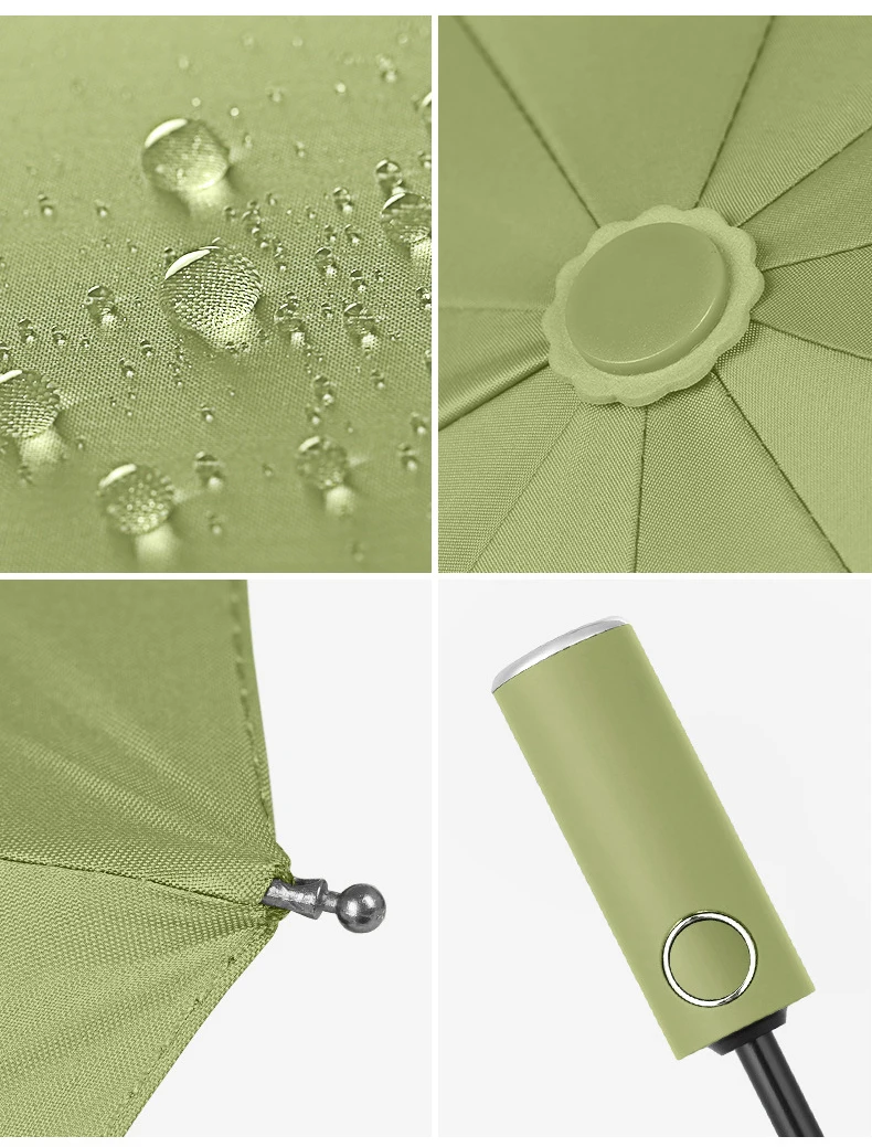 ExtraLarge125cmAutomaticUmbrella10RibsWaterResistant50UVProtectionWithCarabinerHandleAnti-slipHandle-2015522-14