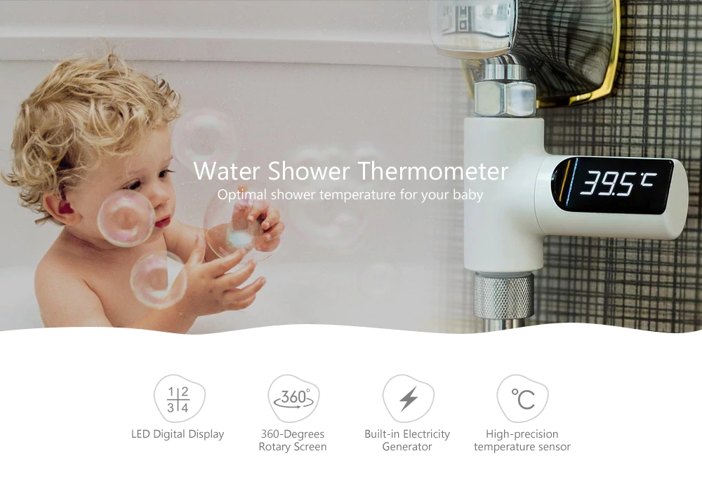 LW-101LEDDisplayHomeWaterShowerThermometerFlowSelf-GeneratingElectricityWaterTempertureMeterMonitorE-1980183-1