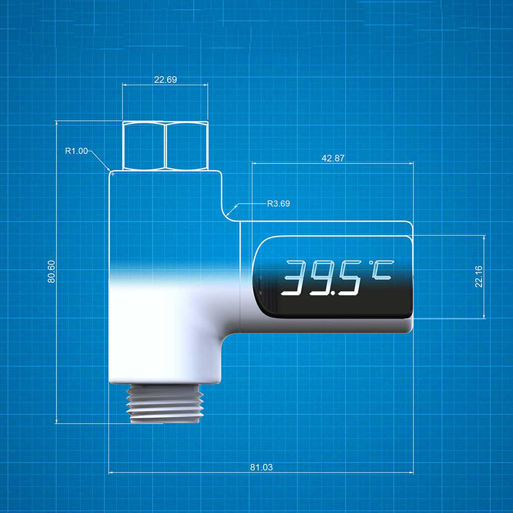 LW-101LEDDisplayHomeWaterShowerThermometerFlowSelf-GeneratingElectricityWaterTempertureMeterMonitorE-1980183-5