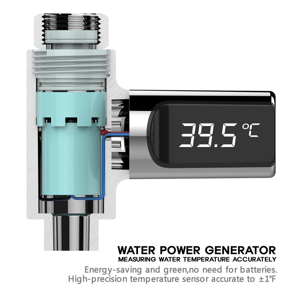 LW-101LEDDisplayHomeWaterShowerThermometerFlowSelf-GeneratingElectricityWaterTempertureMeterMonitorE-1980183-10