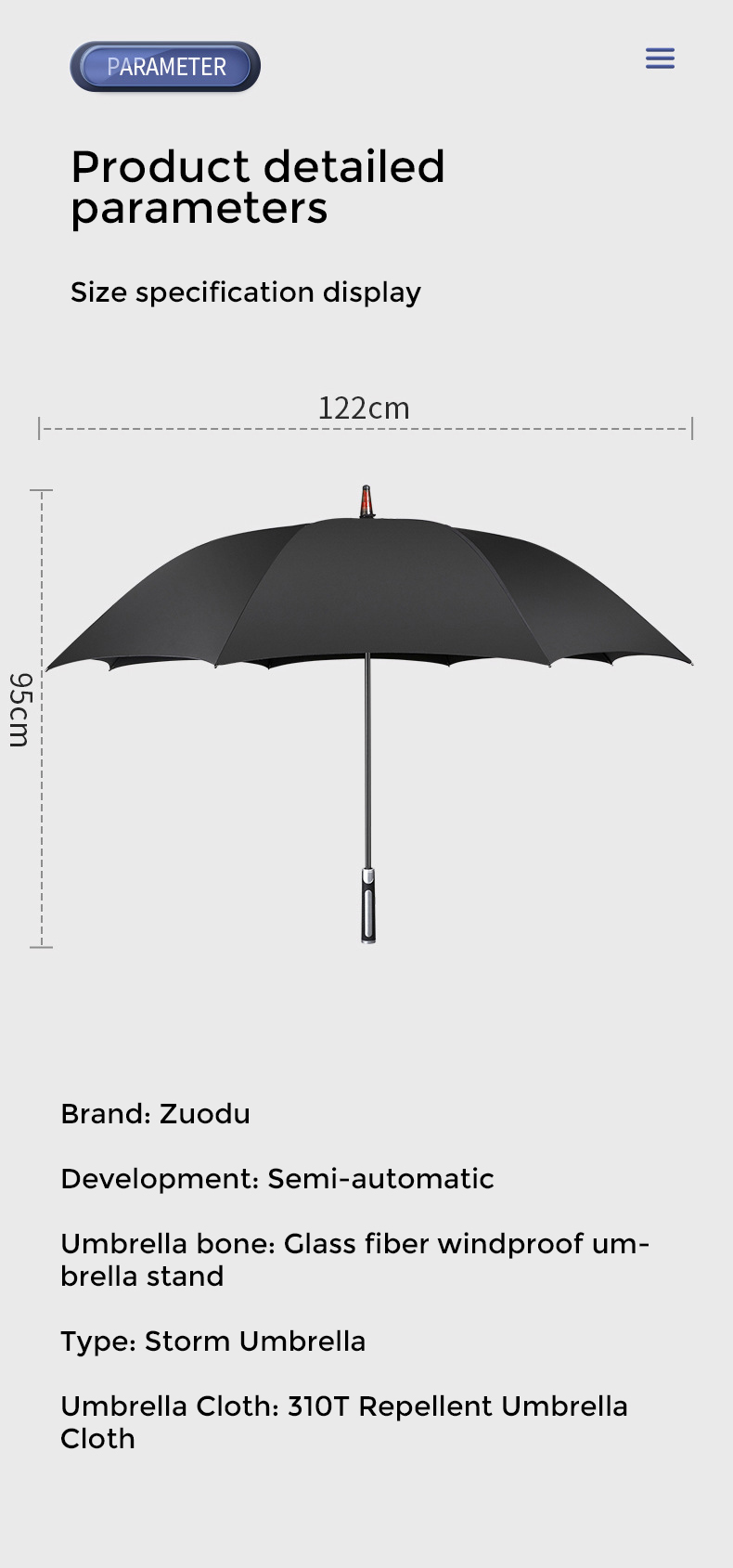 ZUODULEDLongHandleLightingUmbrellaStrongWindproofBigBusinessUmbrellaMenWomenOutdoorGolfSunUmbrellas-1897216-18