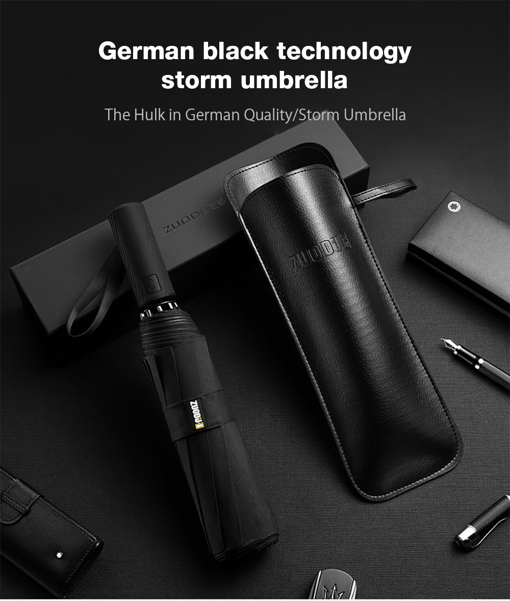 ZuoduAutomaticUmbrellaMenWomenReinforcementThickenedFoldingWaterproofAutomaticUmbrella-1902866-1