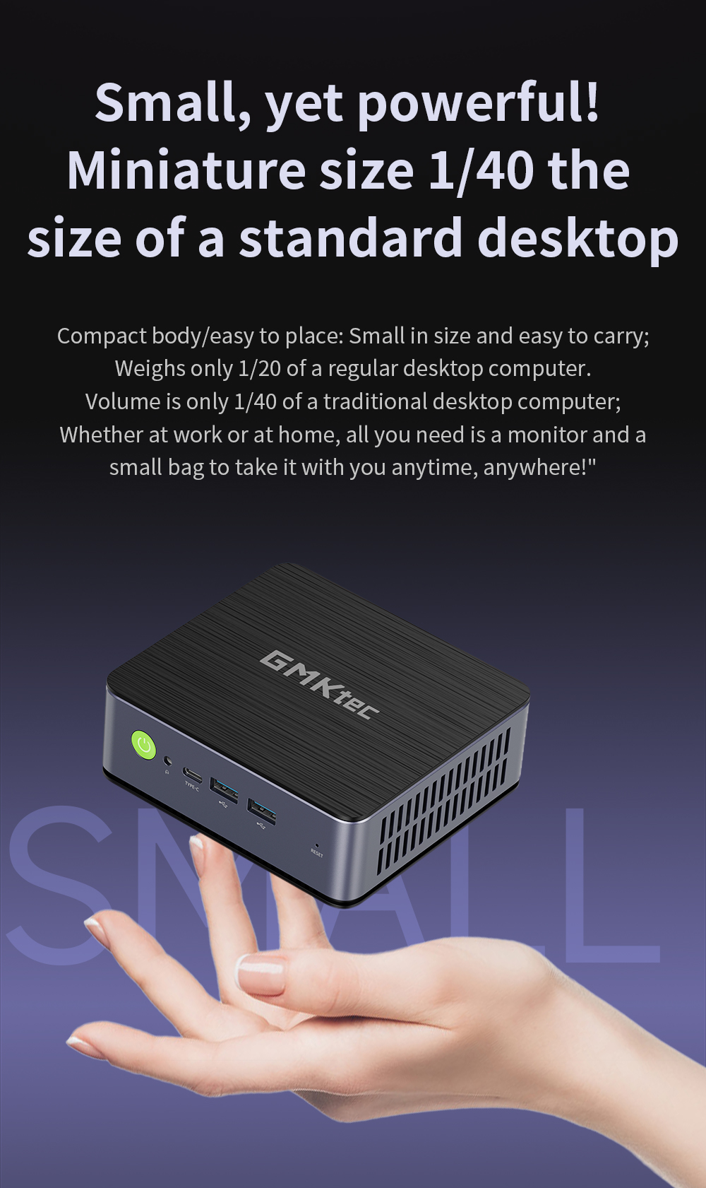 GMKTECNucBoxK2AMDRyzen77735HSMiniPC32GBRAM512GBSSDOctaCoreWIFI6BT52HDMIType-C4KTripleDisplayWindows1-1998190-8