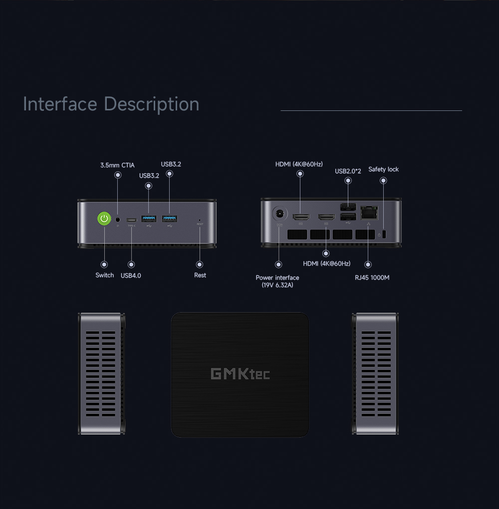 GMKTECNucBoxK3ProIntelCorei712650HMiniPC24GBLPDDR5RAM1TBSSDDecaCoreWIFI6BT52HDMIType-C4KTripleDispla-1998204-20