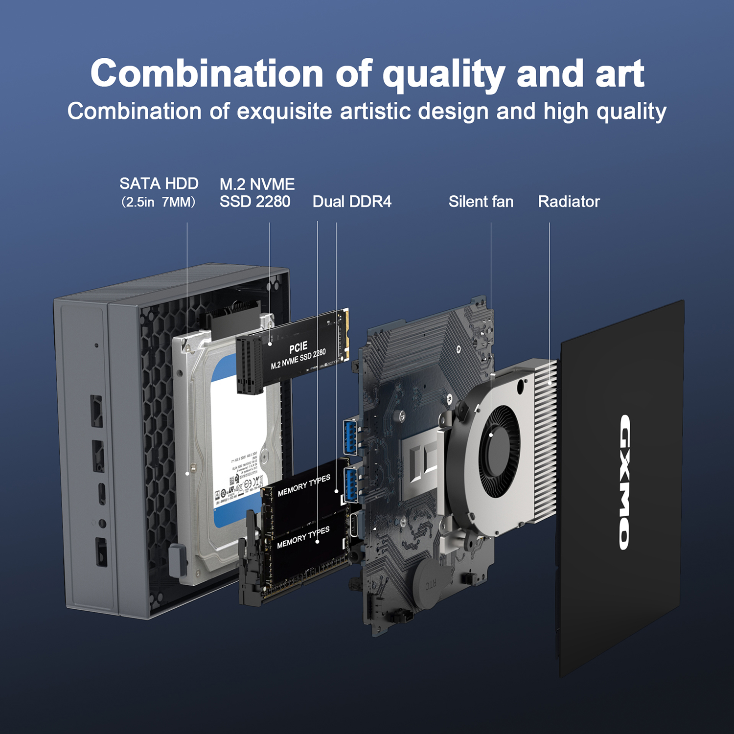 GXMOGX55IntelCeleronN5105MiniPC16GBDDR4512GBSSDDualHDType-C4KTripleOutputWiFi5Windows11MiniComputerD-2015787-13