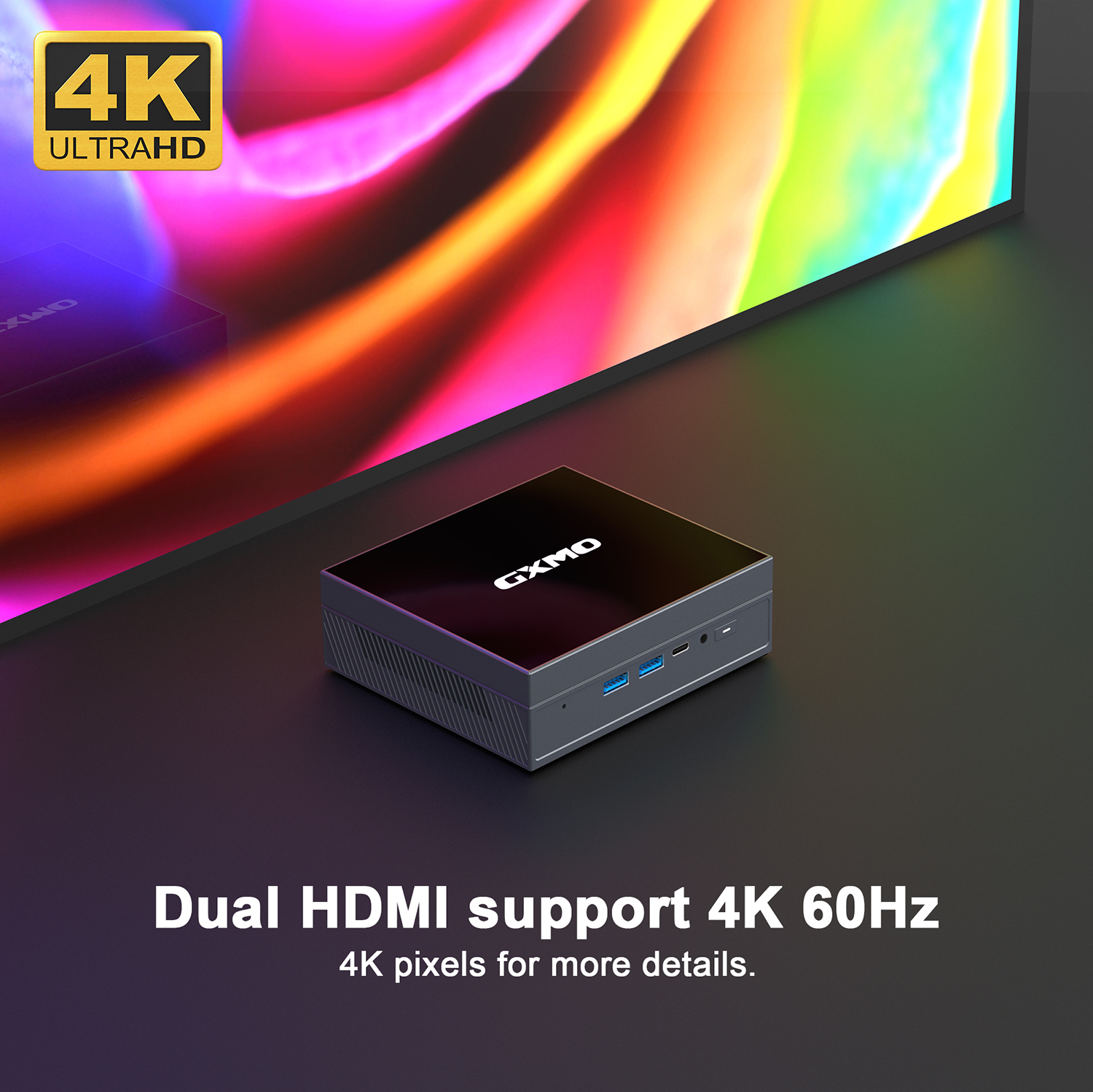 GXMOGX55IntelCeleronN5105MiniPC16GBDDR4512GBSSDDualHDType-C4KTripleOutputWiFi5Windows11MiniComputerD-2015787-8