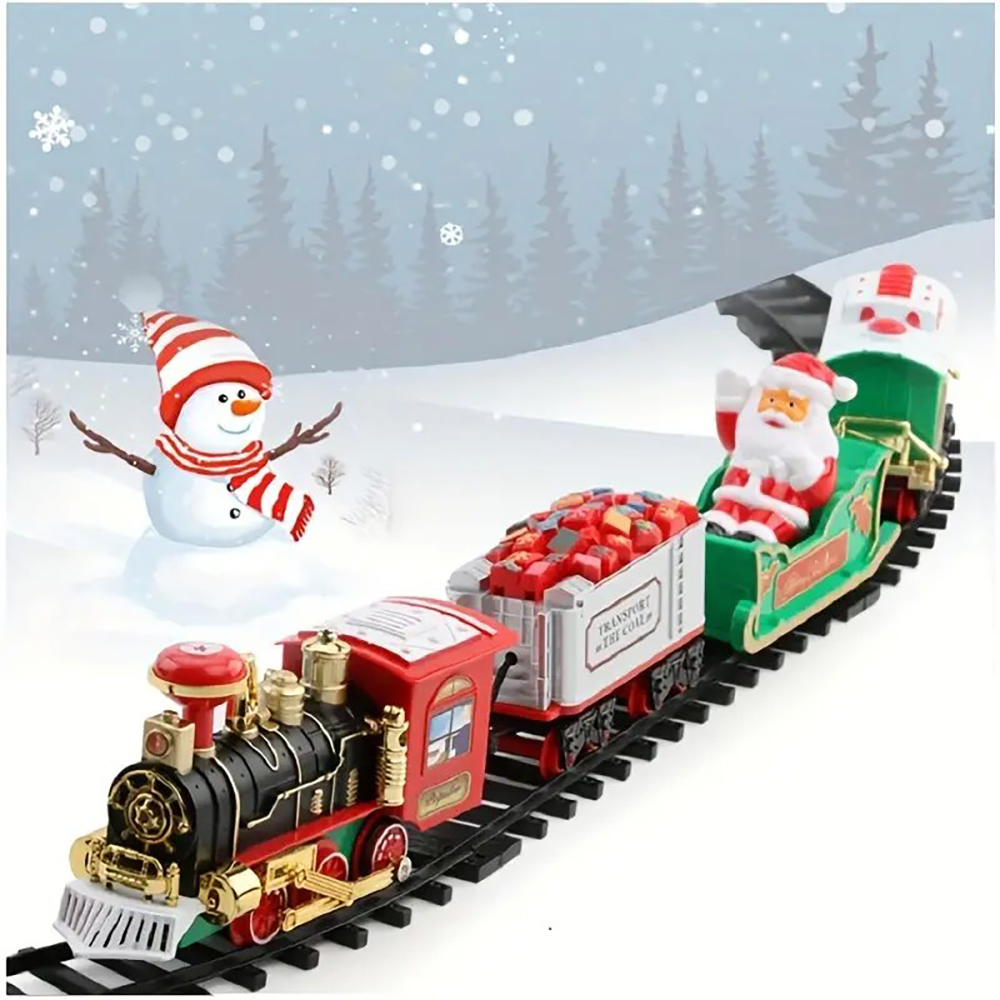 22pcsTrainToyElectricChristmasThemeDreamyMusicTrackSetChildrenEnvironmentalProtectionTrainsToysGifts-2001749-1