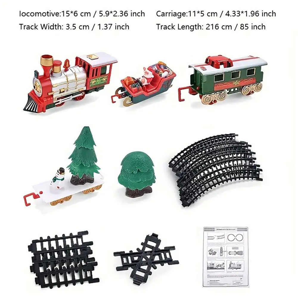 22pcsTrainToyElectricChristmasThemeDreamyMusicTrackSetChildrenEnvironmentalProtectionTrainsToysGifts-2001749-3