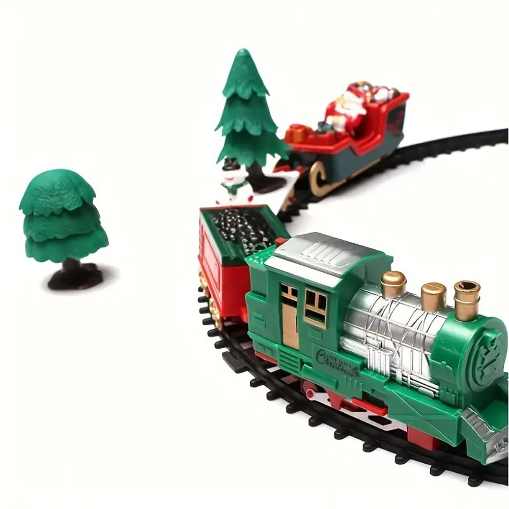 22pcsTrainToyElectricChristmasThemeDreamyMusicTrackSetChildrenEnvironmentalProtectionTrainsToysGifts-2001749-9