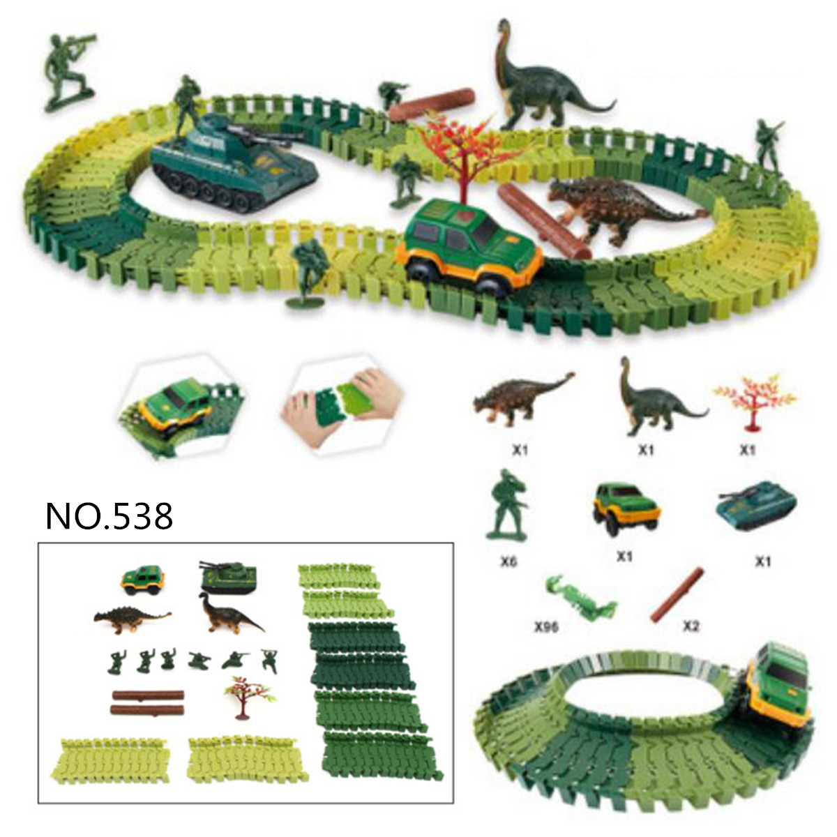 DinosaurDinoWorldChildrensFlexibleRaceCarTrackToysConstructionPlay-SetToy-1430539-2