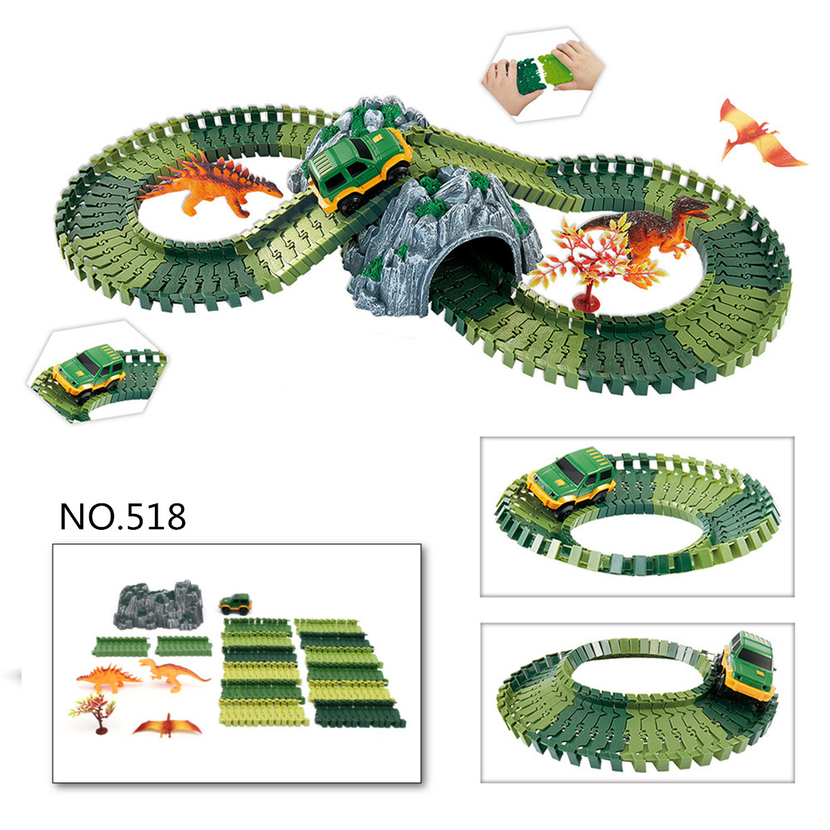 DinosaurDinoWorldChildrensFlexibleRaceCarTrackToysConstructionPlay-SetToy-1430539-4