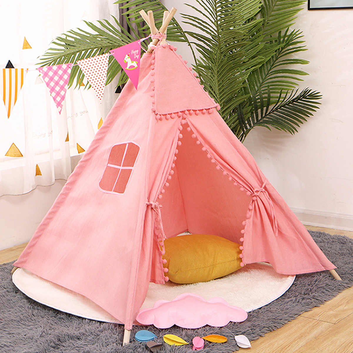 16mKidsPlayTentCottonTeepeeWigwamSleepingHouseIndoorOutdoor-1825840-8