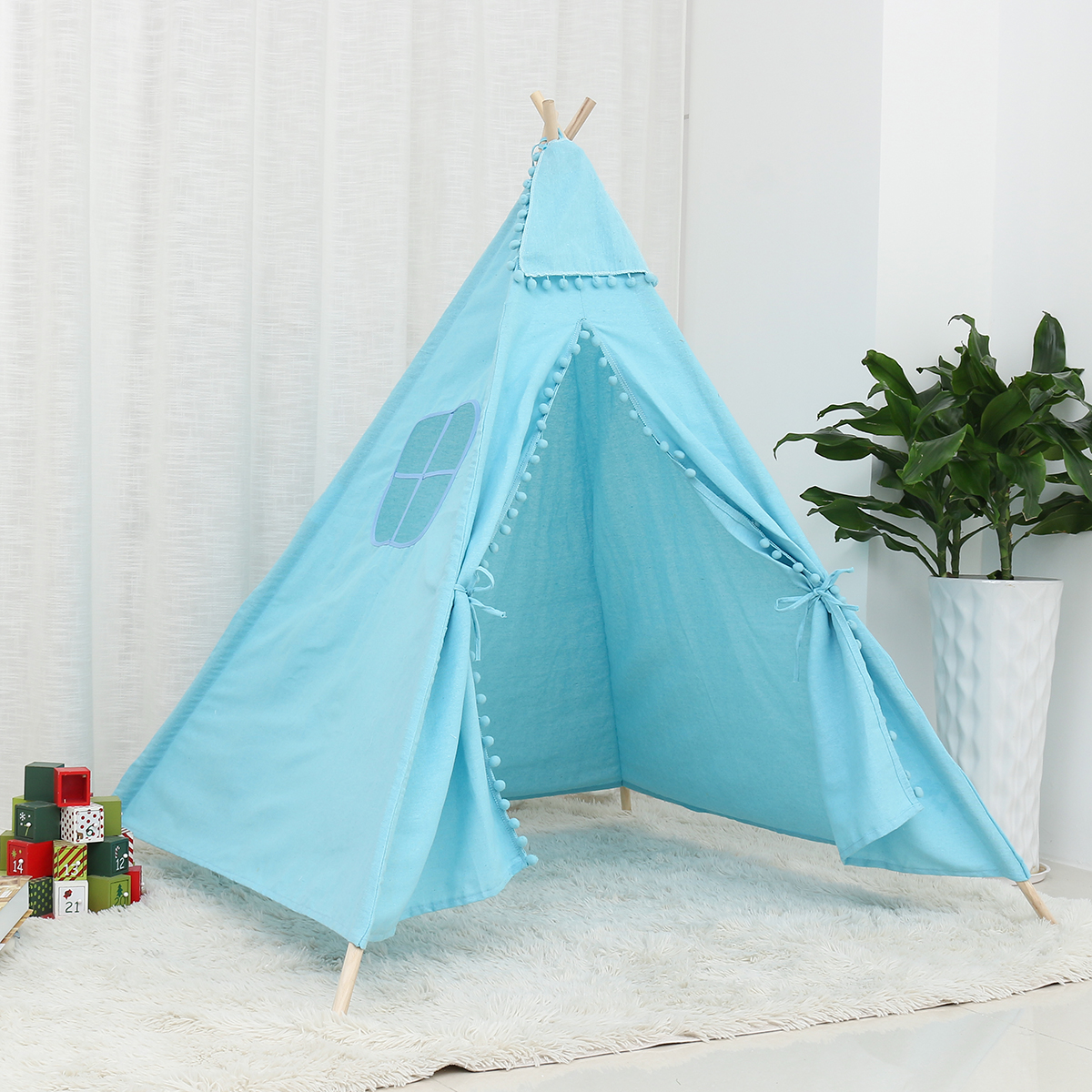 16mKidsPlayTentCottonTeepeeWigwamSleepingHouseIndoorOutdoor-1825840-10