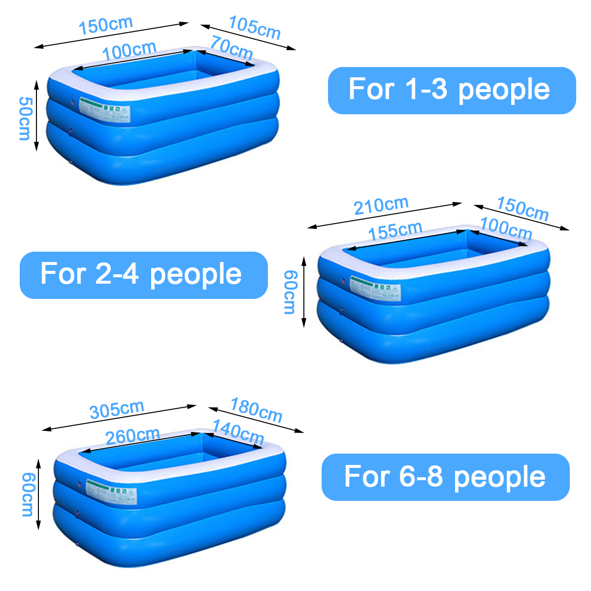 3-LayerBlueAndWhiteInflatableFoldablePortableSwimmingPoolBathtubforAdultChildrenHome-1708546-7