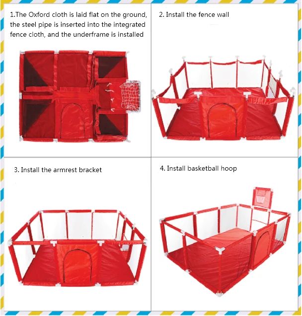 3in1BabyPlaypenInteractiveSafetyIndoorGatePlayYardsTentBasketballCourtKidsFurnitureforChildrenLargeD-1693785-13