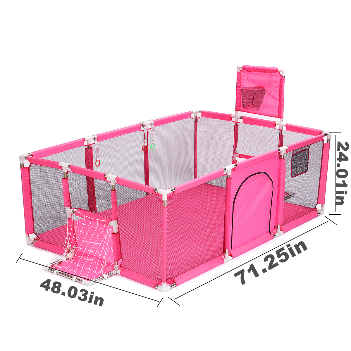 3in1BabyPlaypenInteractiveSafetyIndoorGatePlayYardsTentBasketballCourtKidsFurnitureforChildrenLargeD-1693785-19