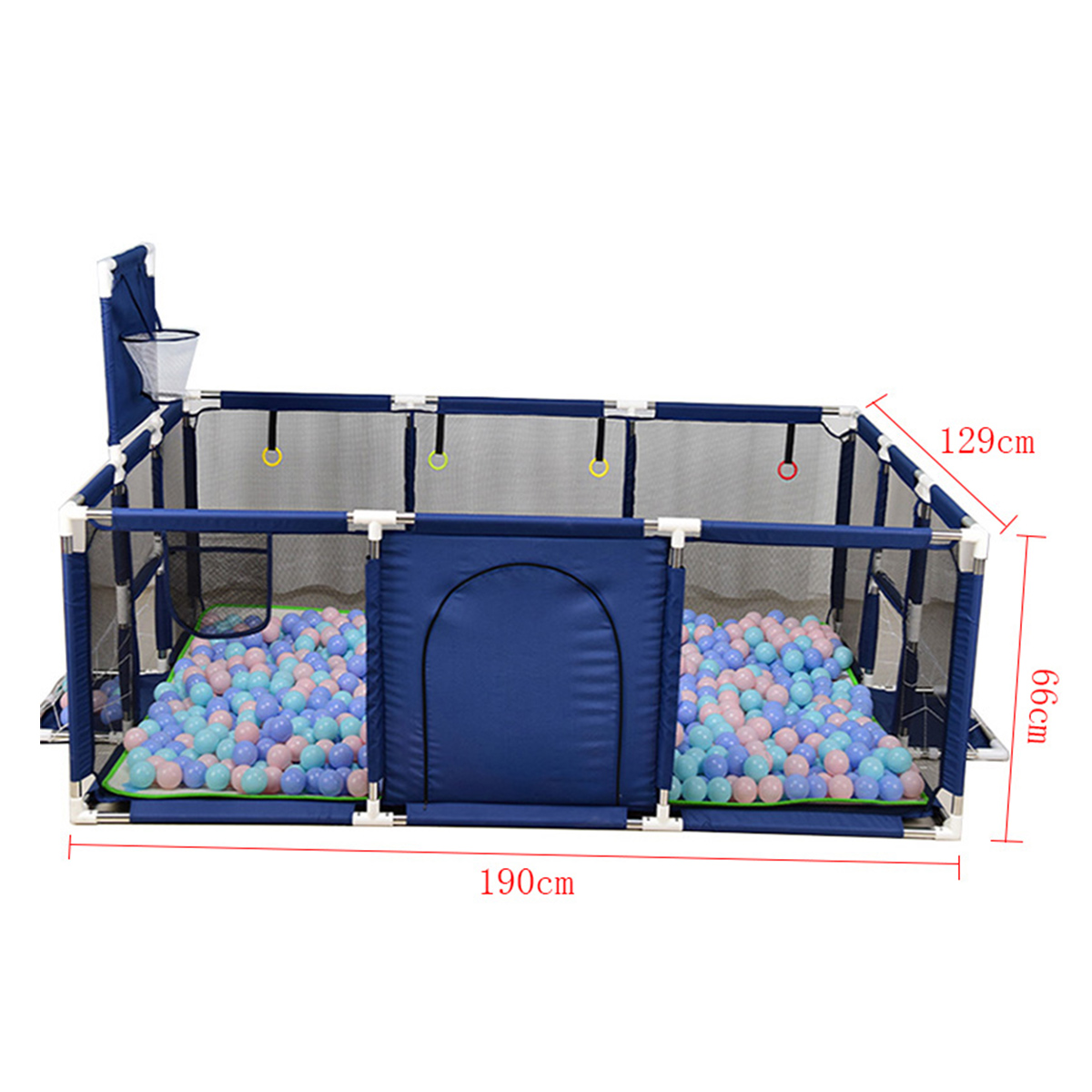 3in1BabyPlaypenInteractiveSafetyIndoorGatePlayYardsTentBasketballCourtKidsFurnitureforChildrenLargeD-1693785-8