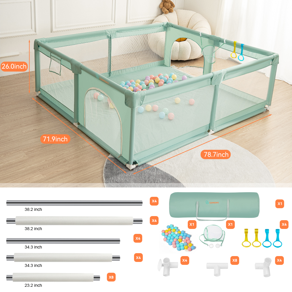 ComomyLargeBabyPlaypenPlayYardPortableIndoorOutdoorGateKidsActivityBabyFence-1978213-12