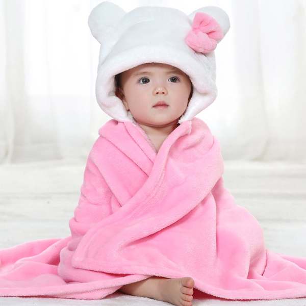 CuteAnimalCartoonBabyInfantWrapParisarcSoftFlannelBlanketQuiltBathrobe-985315-7