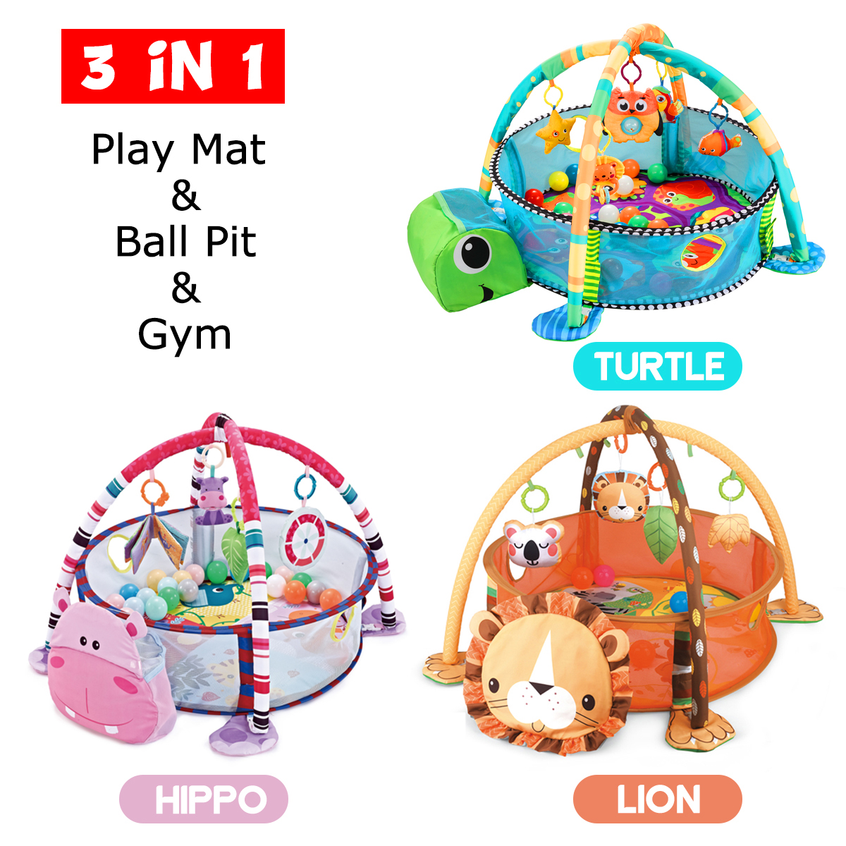 CuteTurtleBaby3in1PlayMatForChildrenCrawlingGymMatBlanketInfantPlayRugKidActivityMatBabyTapeteInfant-1645780-4