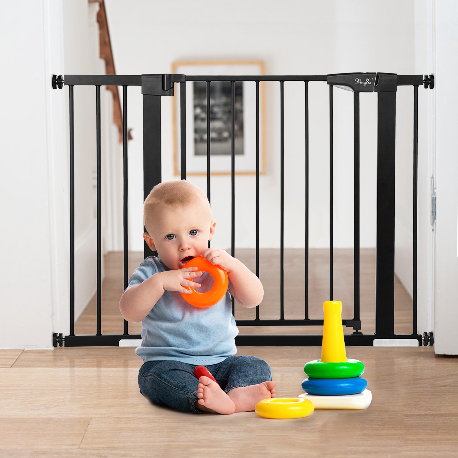 KINGSOBabyGateBabyFencesKidsPlayGateLargePetGatewithSwingDoorForDoorwayStairs-1893337-15