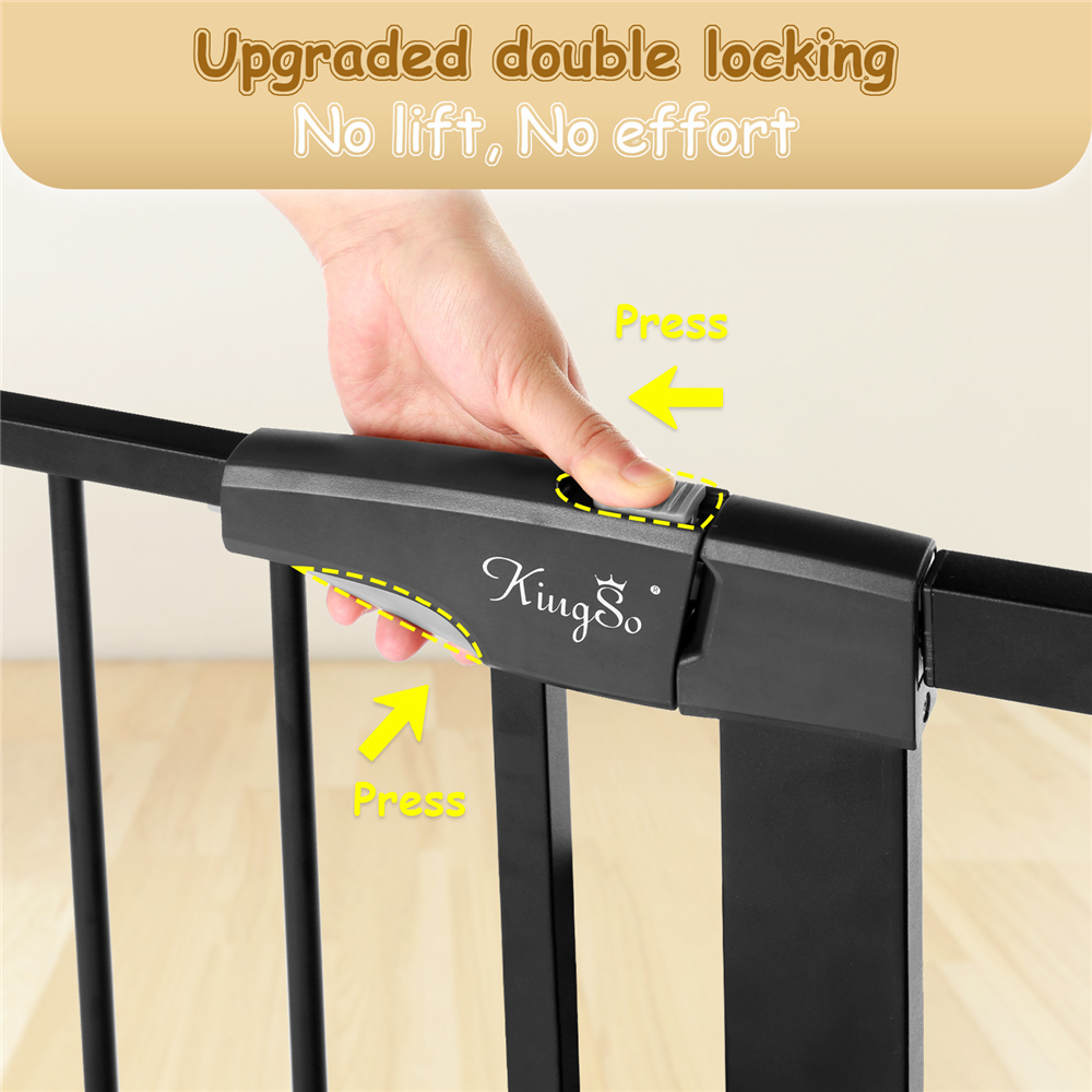 KINGSOBabyGateBabyFencesKidsPlayGateLargePetGatewithSwingDoorForDoorwayStairs-1893337-5