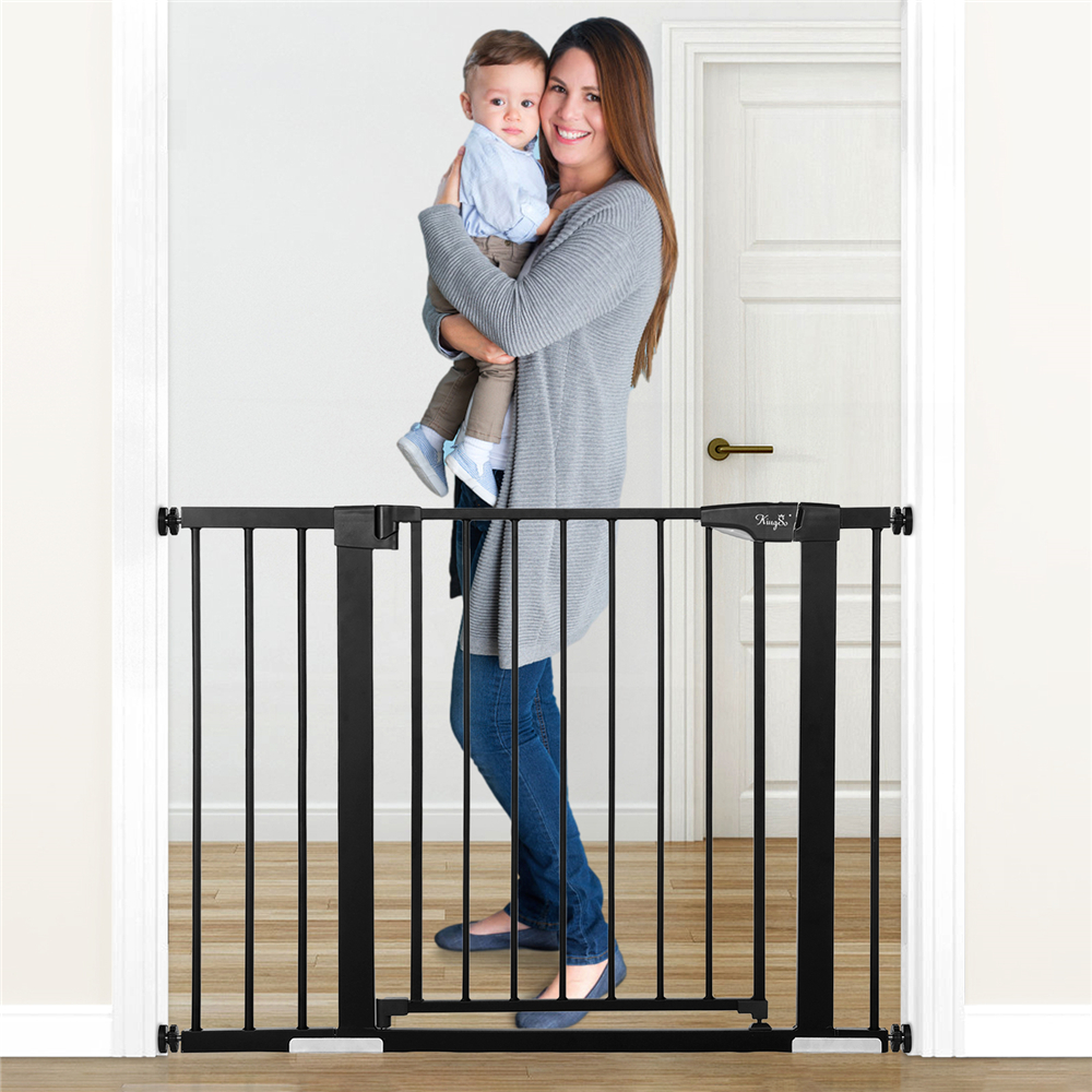 KINGSOBabyGateBabyFencesKidsPlayGateLargePetGatewithSwingDoorForDoorwayStairs-1893337-8