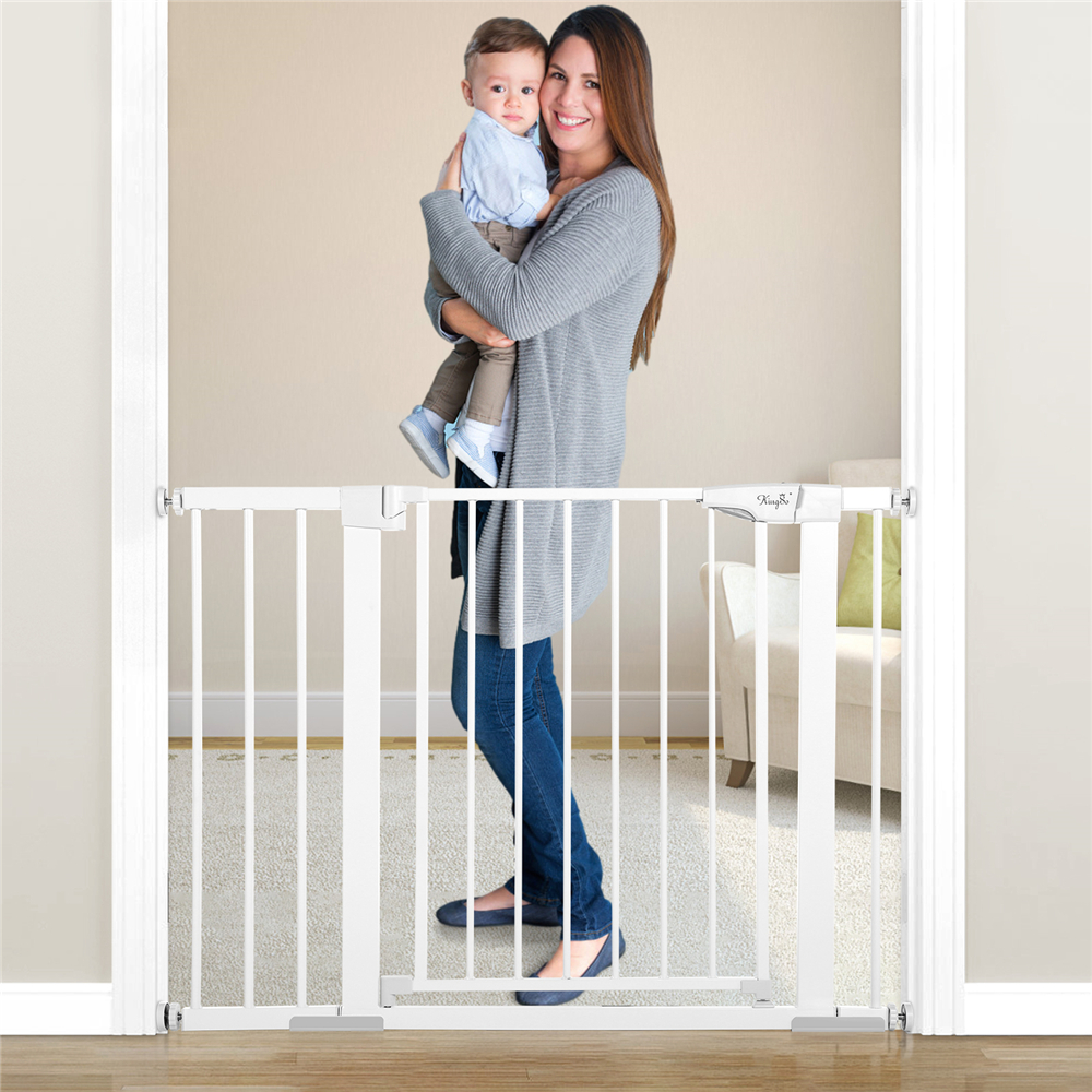 KINGSOBabyGateBabyFencesKidsPlayGateLargePetGatewithSwingDoorForDoorwayStairs-1893337-9