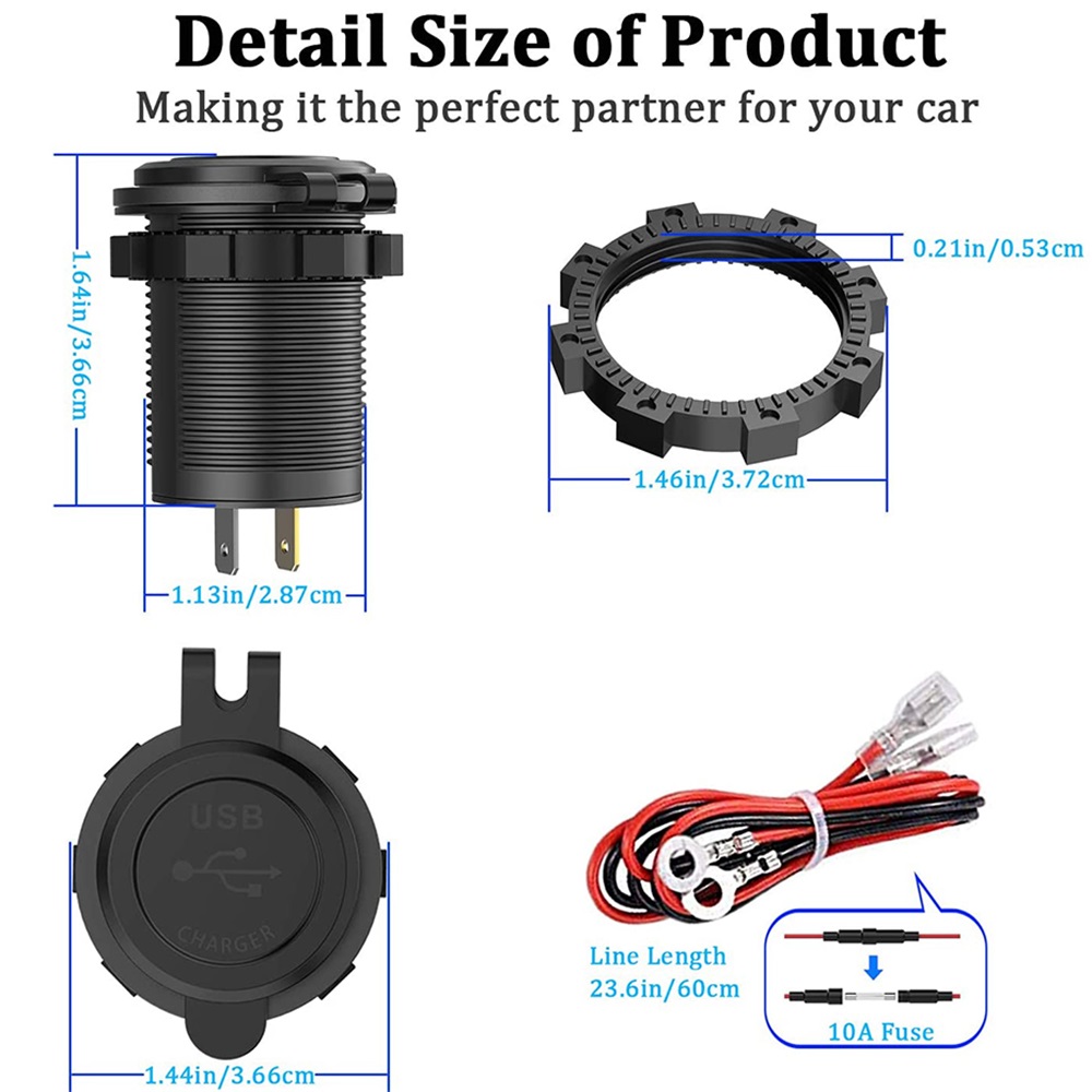 12-24VQC30FastDualUSBChargerTouchSwitchWaterproofAccessoryForMotorcycleCarTruckBoat-1823725-7