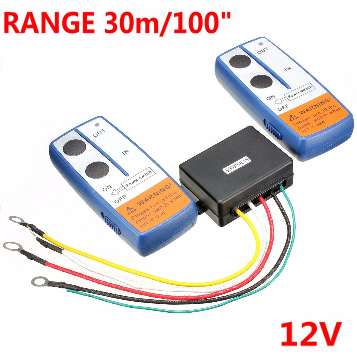 12V100ftWirelessWinchRemoteControllerRecoveryCraneTwinHan-1076449-1