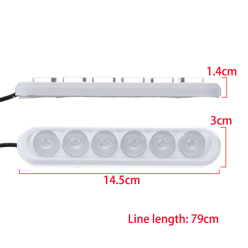 12V6LEDDRLWhiteDaytimeRunningLightsDrivingBulbsDaylightCarFogLamp-1452790-2