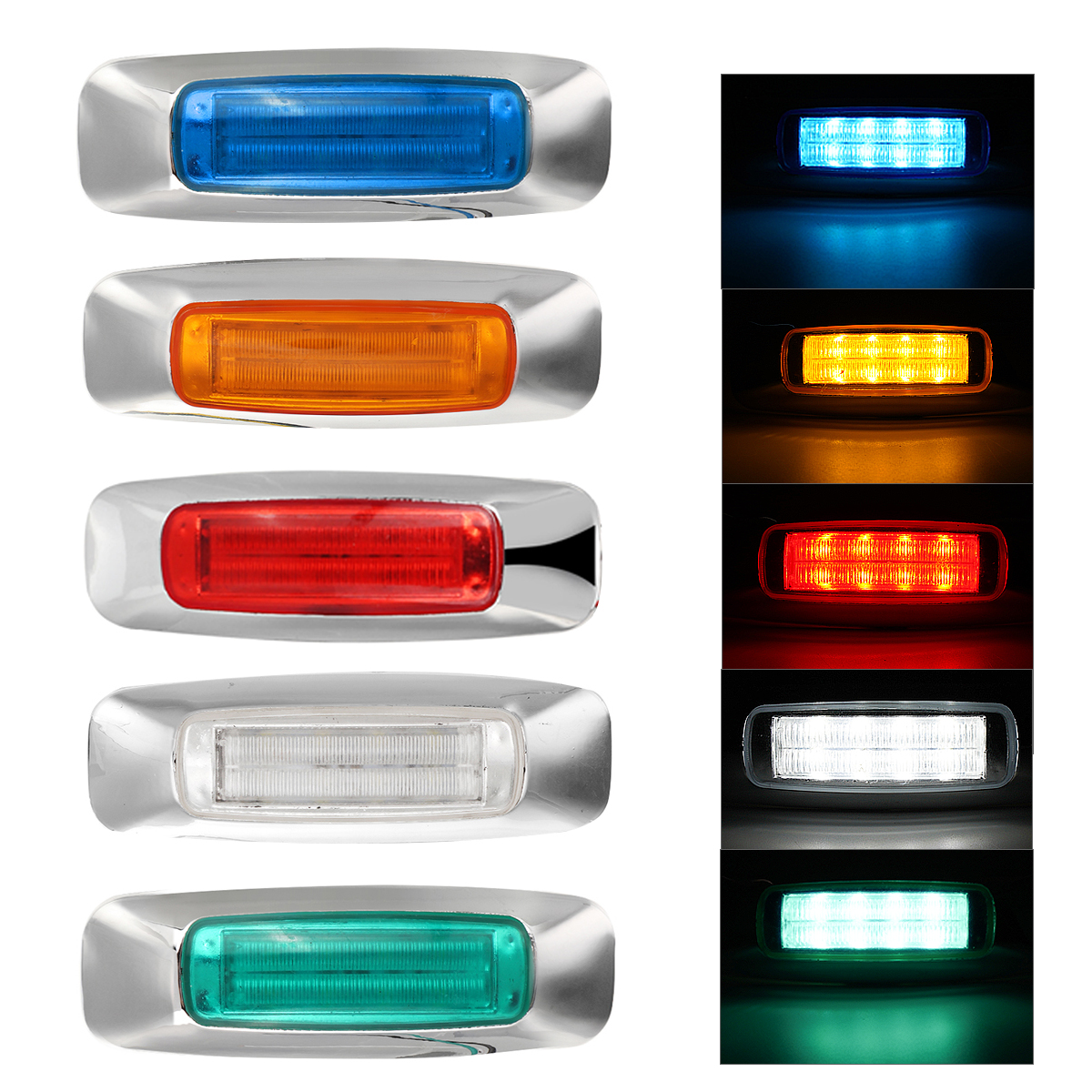 1PCS24V6LEDsSideMarkerLightPositionLampForTruckTrailerLorry-1922445-1