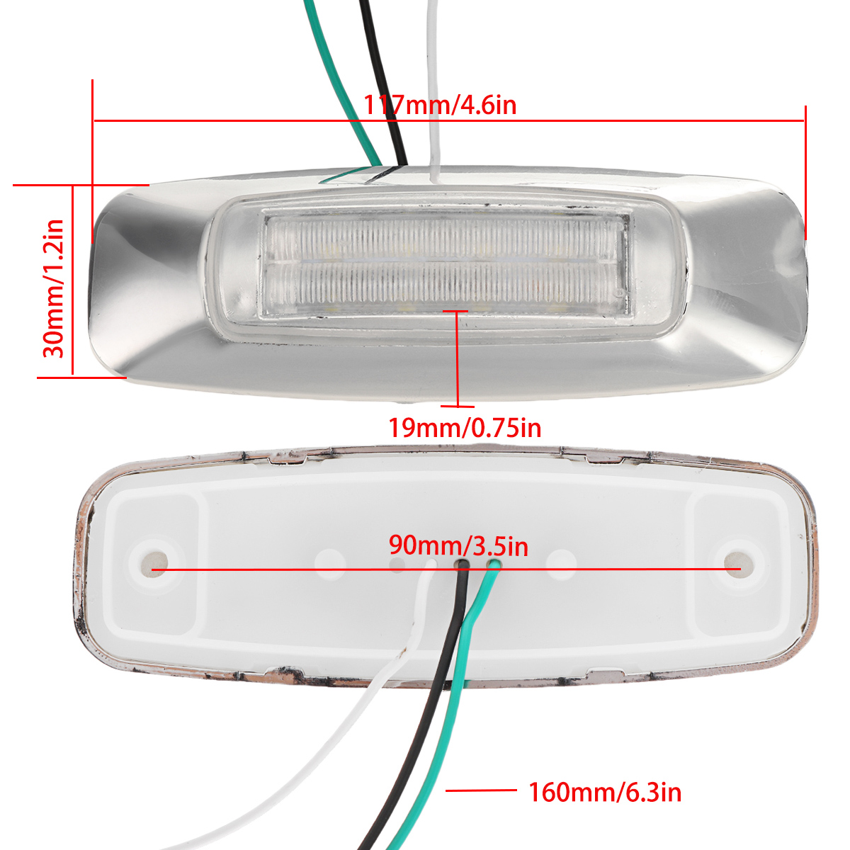 1PCS24V6LEDsSideMarkerLightPositionLampForTruckTrailerLorry-1922445-4