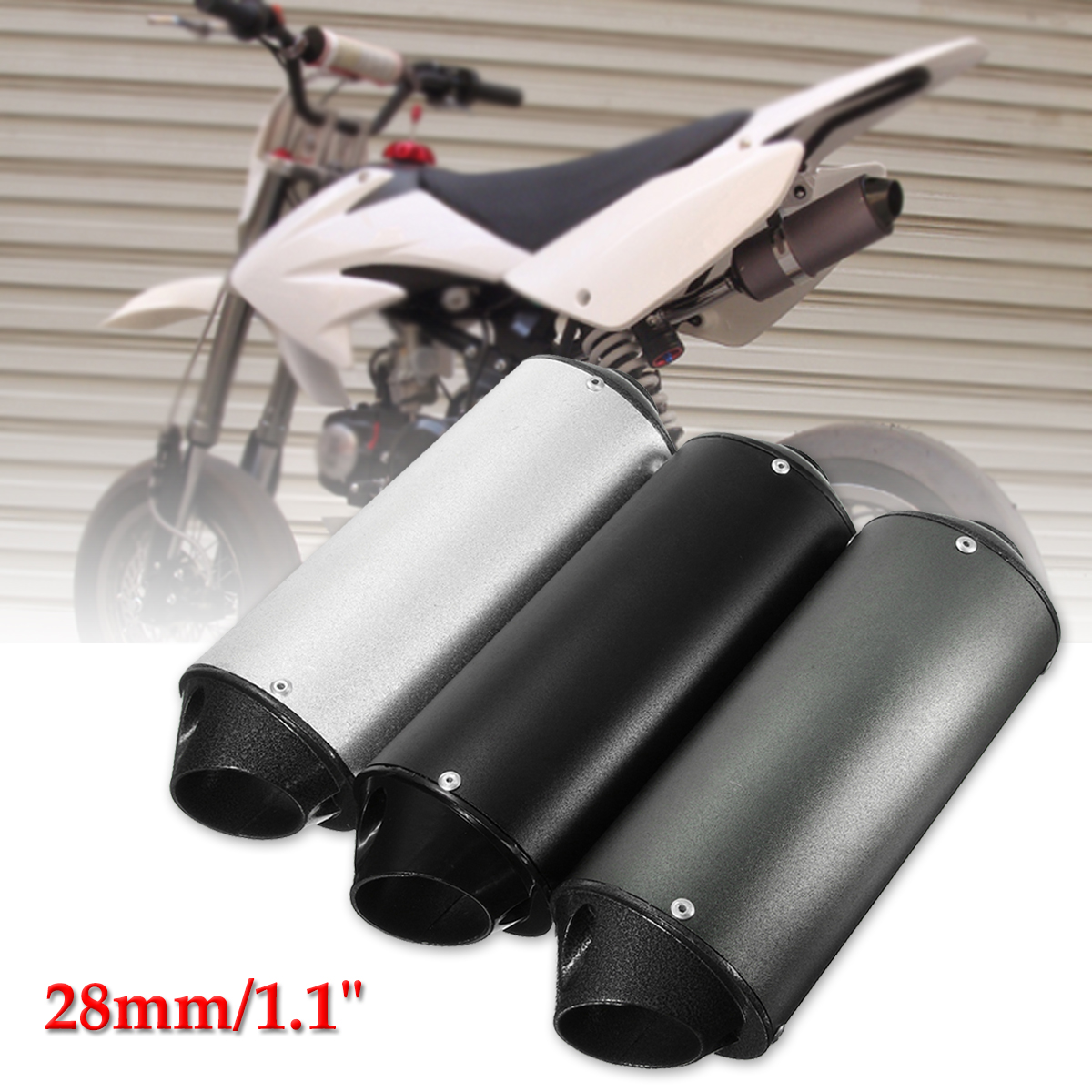 28mmMufflerExhaustPipeClampForDirtPitProQuadBikeATV50110125150cc-1259970-1