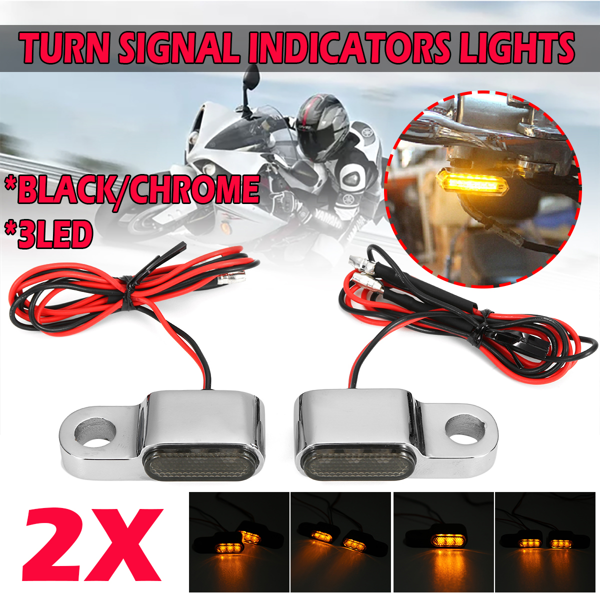 2pcs12VMotorcycleLEDTurnSignalIndicatorsLightHandlebarMountAmberAluminumAlloy-1693098-1