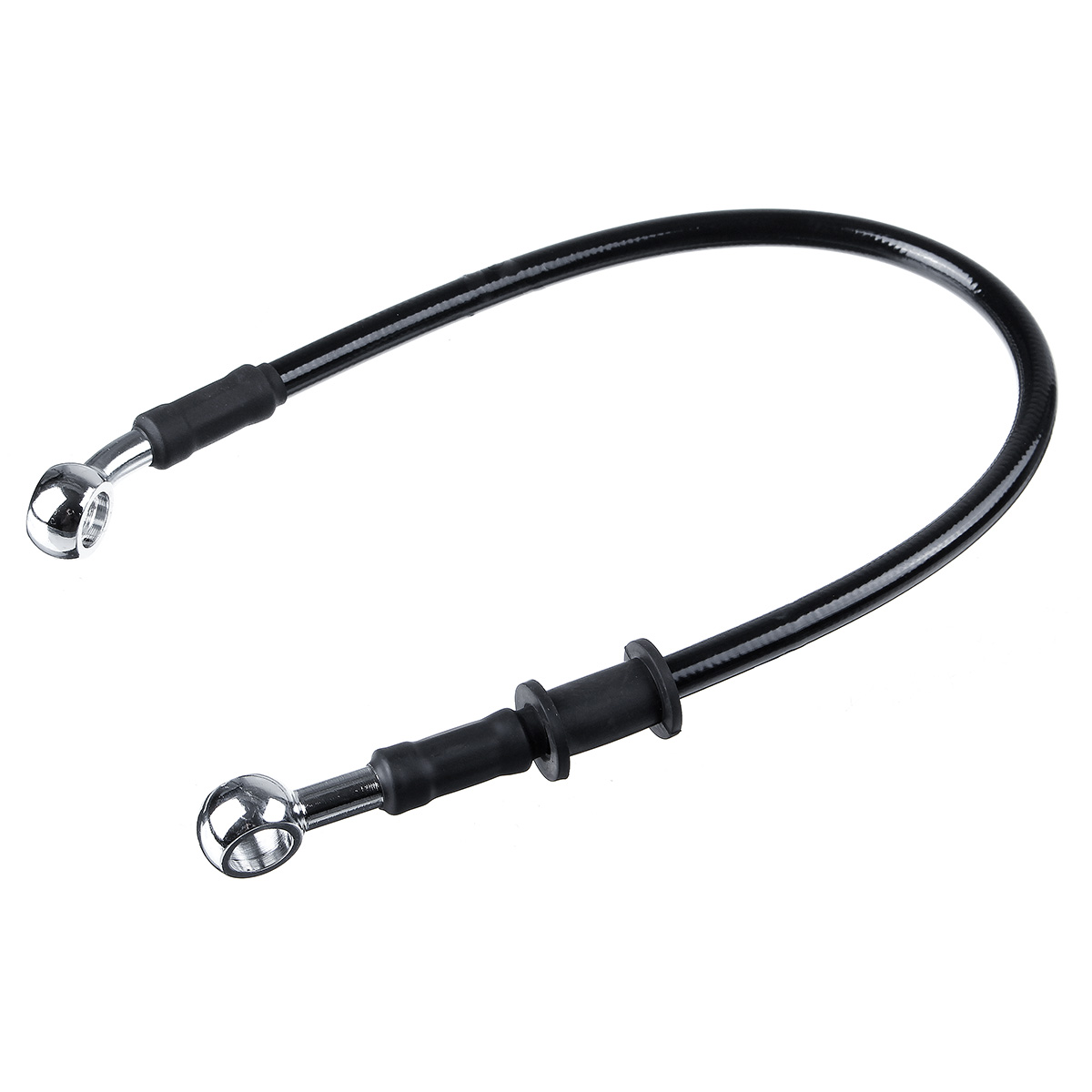 30cm-220cmMotorcycleBikeBraidedBrakeClutchOilHosesLinePipeCableBlack-1665303-2