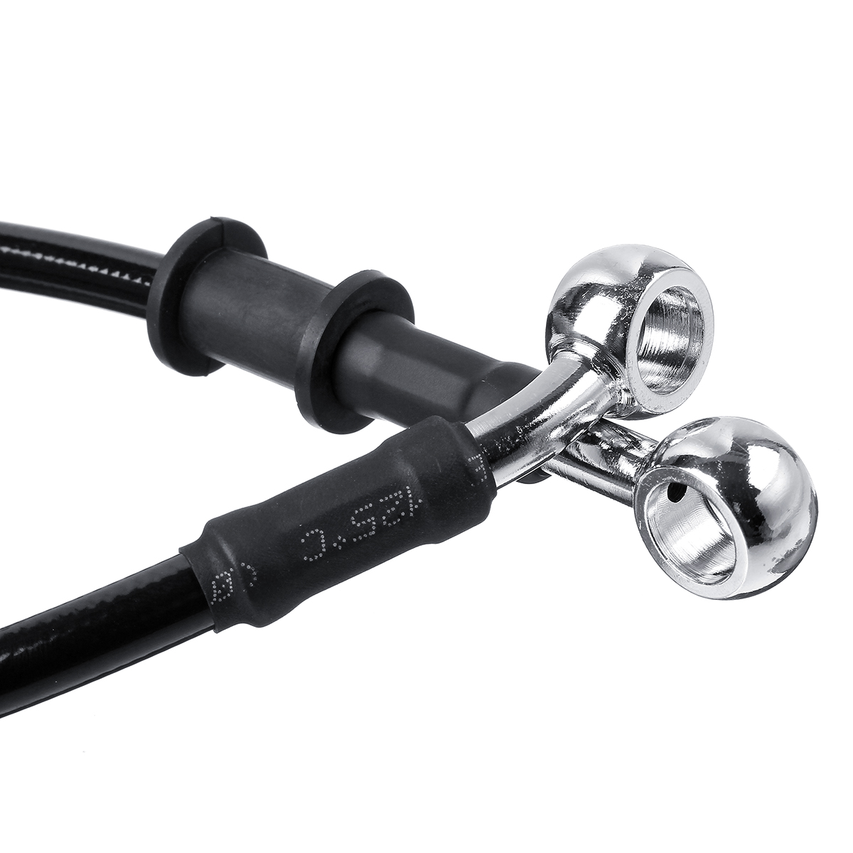 30cm-220cmMotorcycleBikeBraidedBrakeClutchOilHosesLinePipeCableBlack-1665303-9